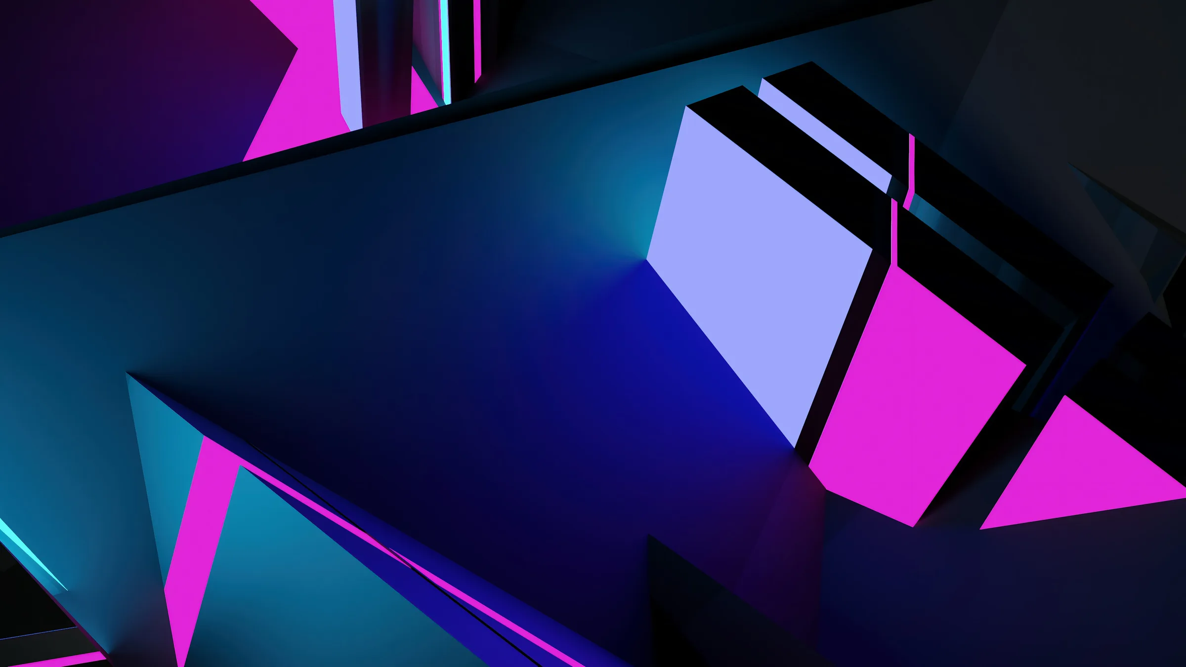 Pink and blue glass shards