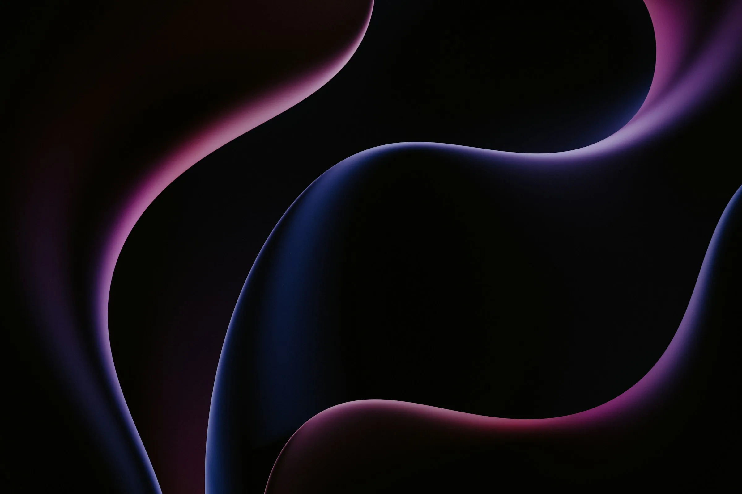 Abstract dark swirl of pink and violet ribbons, photo by Pawel Czerwinski on Unsplash